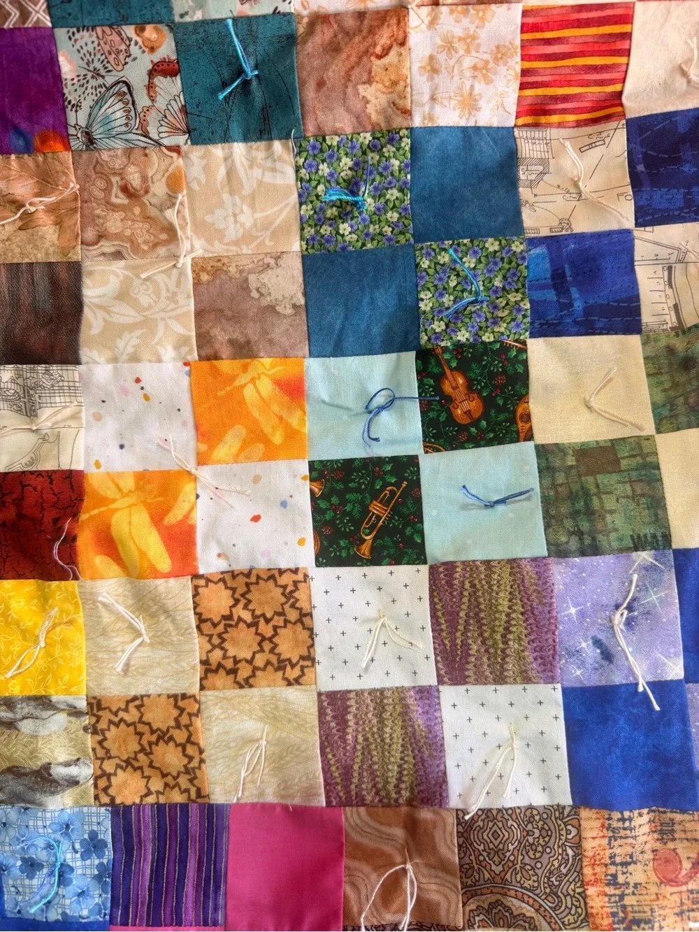Handmade Multicolor Patchwork Quilt - Vibrant Home Bedding